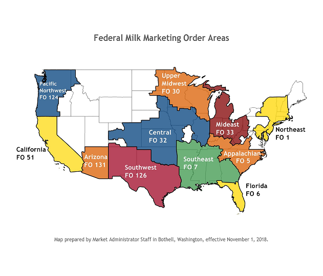 Map of all Federal Orders